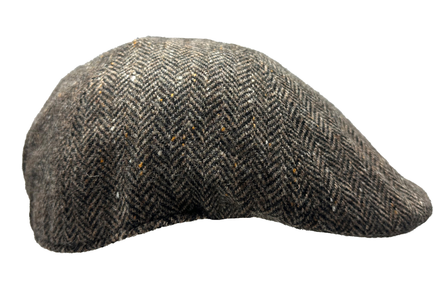 Fiebig 6-Panel Flatcap - Gatsby - Fischgrat-Muster - Braun