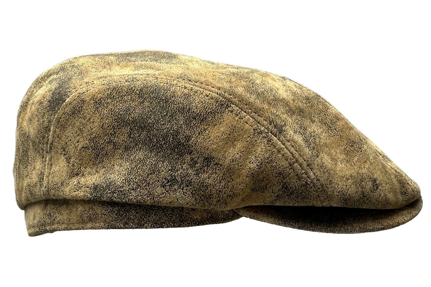 Fiebig Leder Flatcap - Schiebermütze - Pigskin - Braun