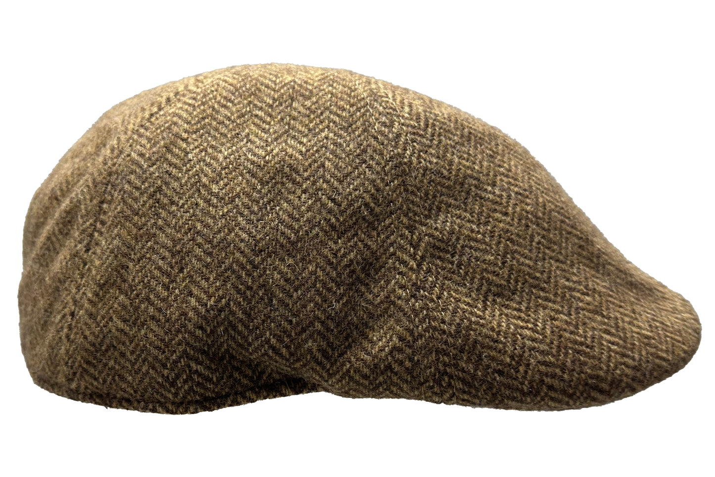 Fiebig 6-Panel Flatcap - Gatsby - Fischgrat-Muster - Camel