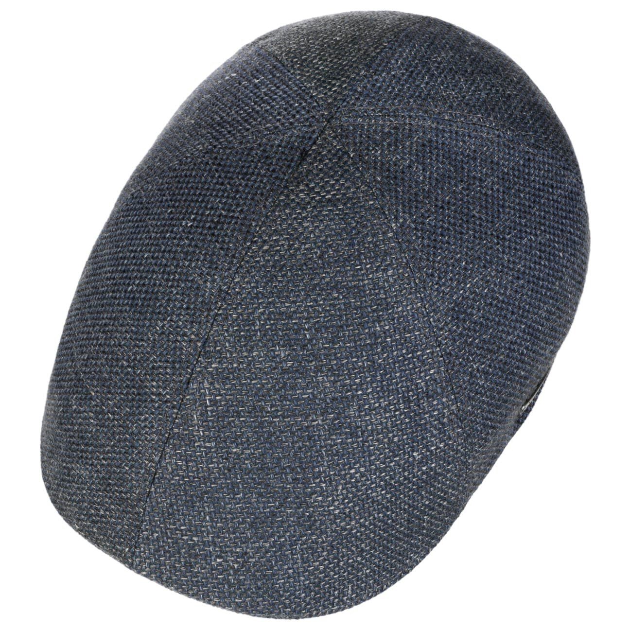 Stetson Texas Taleco Leinen-Mix Duck Cap - 25 - Blau-Grau
