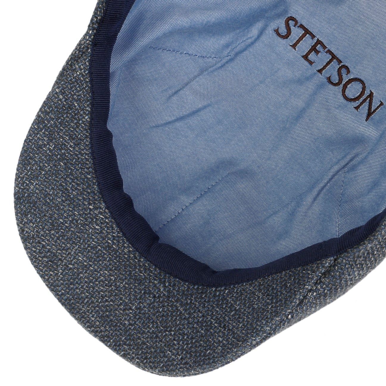 Stetson Texas Taleco Leinen-Mix Duck Cap - 25 - Blau-Grau