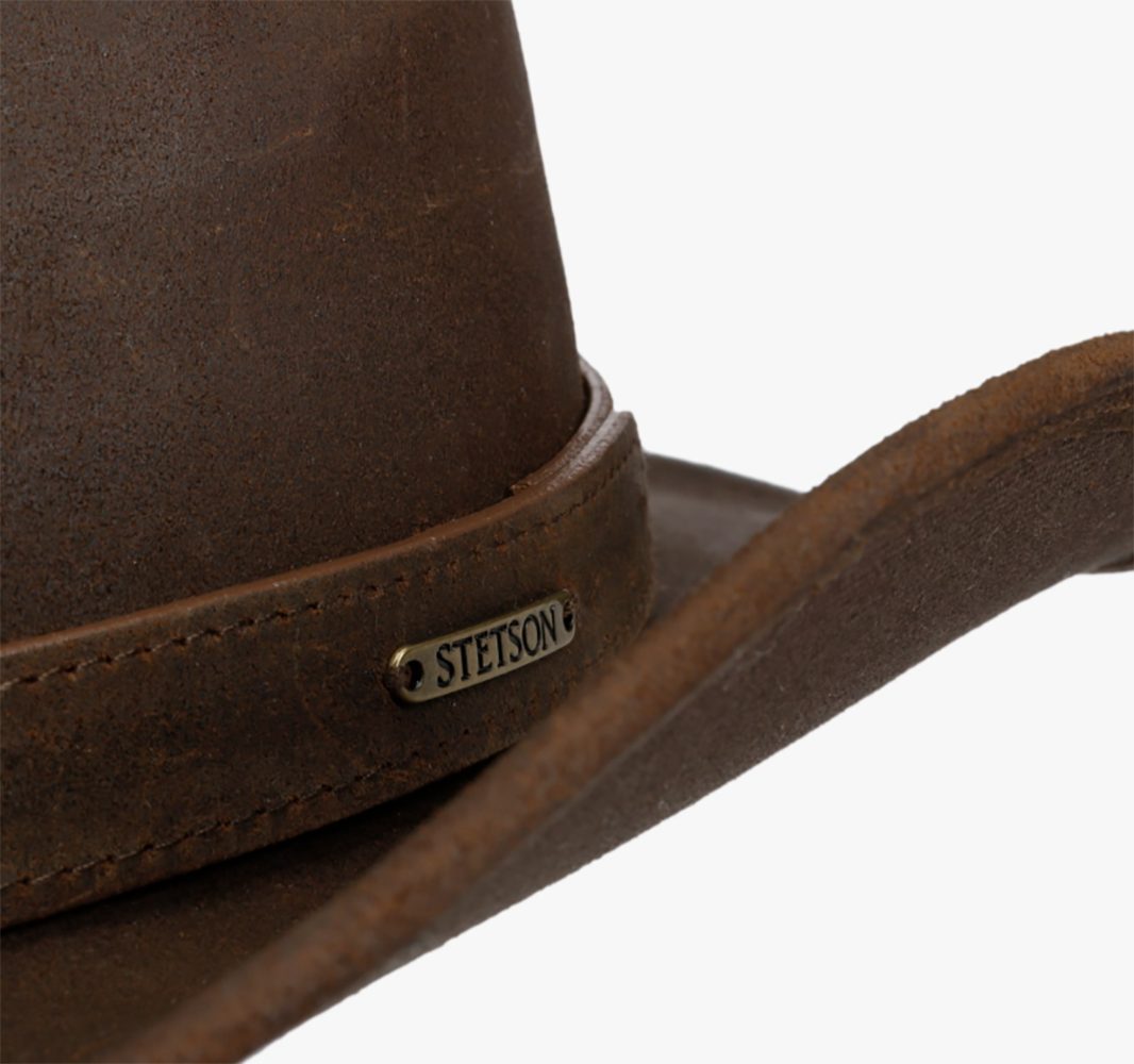 Stetson Western Calf Split Traveller - aus 100% Leder - Rotbraun