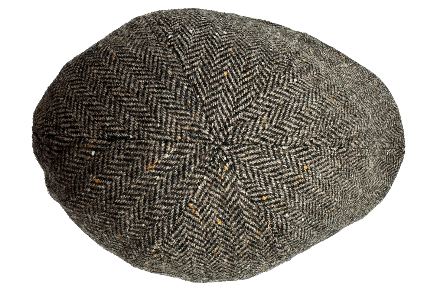 Fiebig 6-Panel Flatcap - Gatsby - Fischgrat-Muster - Braun