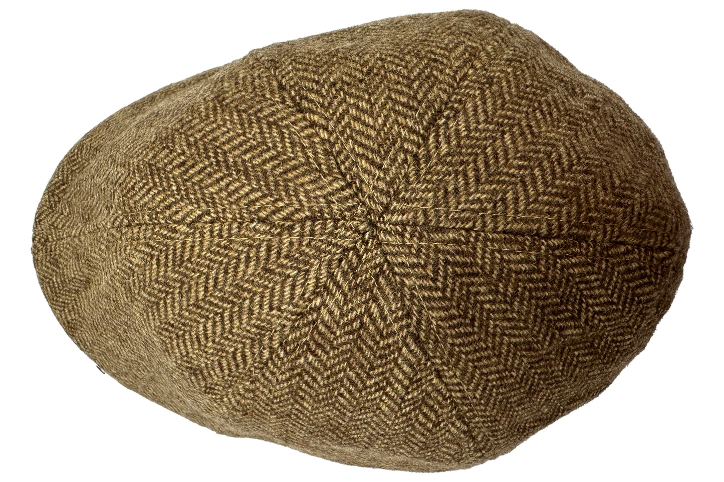 Fiebig 6-Panel Flatcap - Gatsby - Fischgrat-Muster - Camel