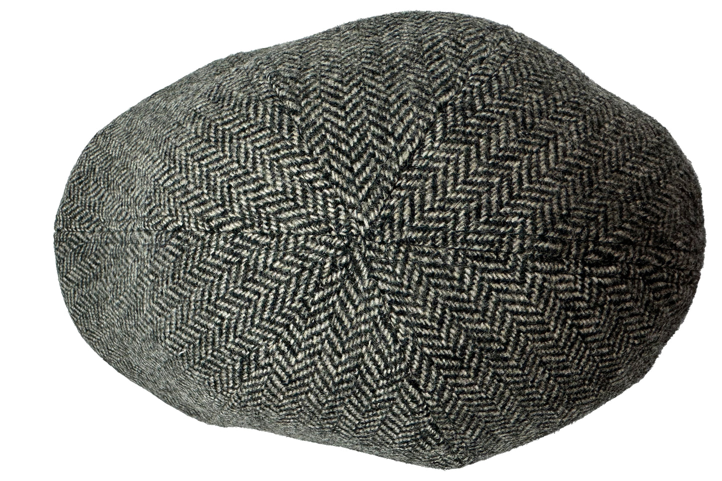 Fiebig 6-Panel Flatcap - Gatsby - Fischgrat-Muster - Hellgrau