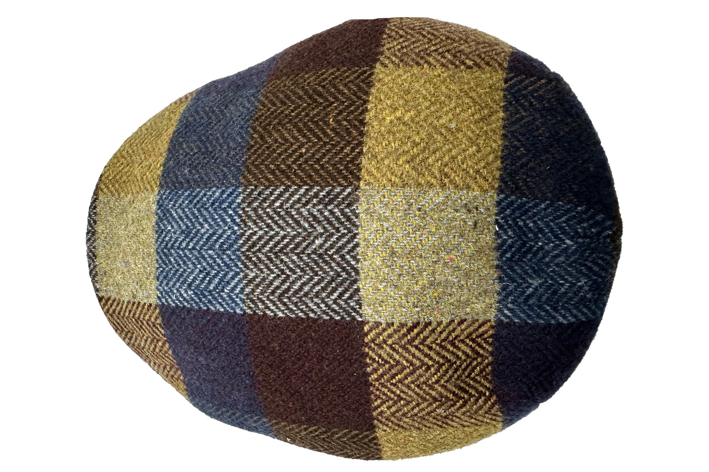 Fiebig Wool Herringbone Check Flatcap - Karo-Fischgrat-Muster - Braun