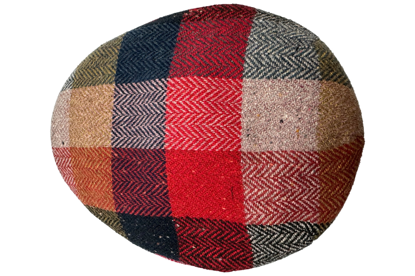 Fiebig Wool Herringbone Check Flatcap - Karo-Fischgrat-Muster - Rot