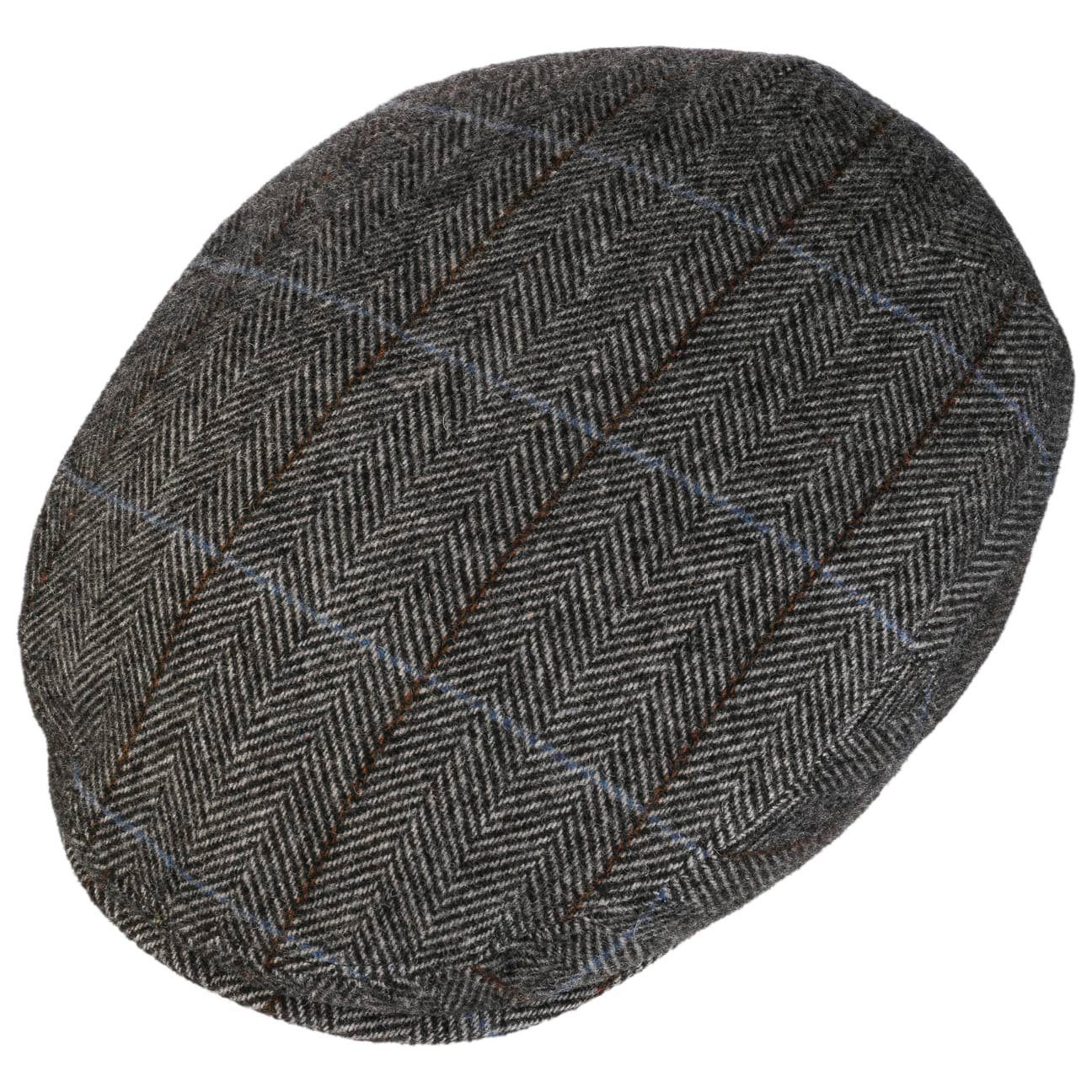 Stetson Kent Color Lined Driver Cap - mit Ohrenklappen - Cap aus Wolle - Grau / Schwarz