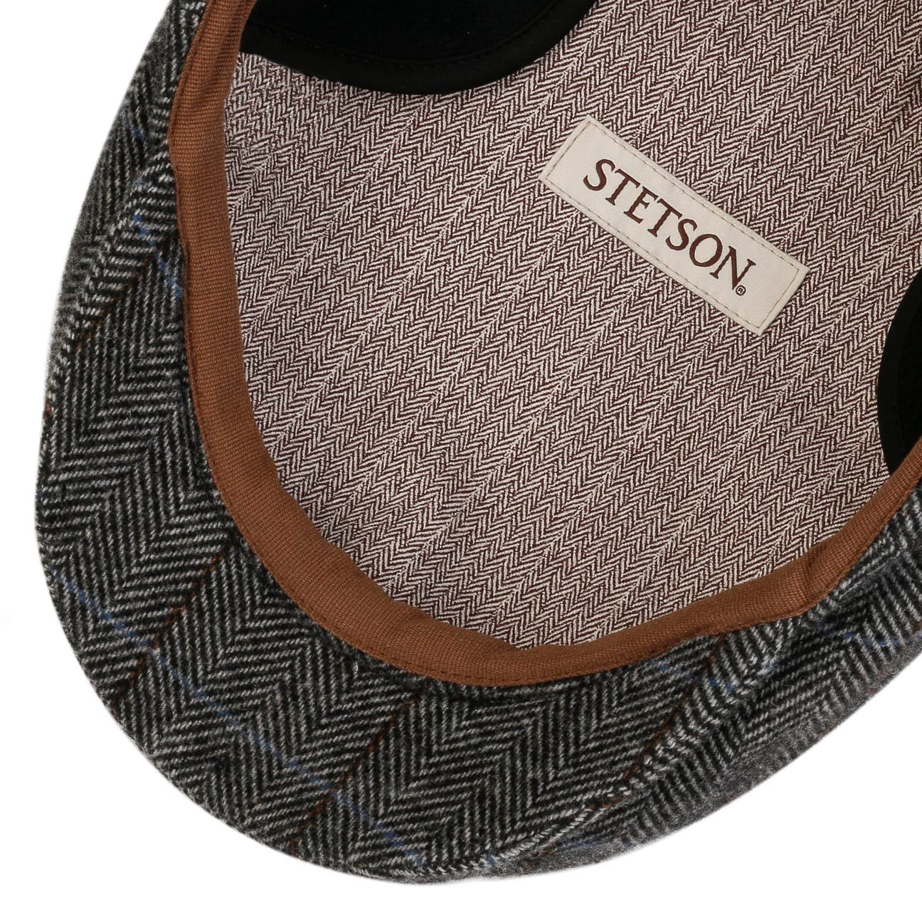 Stetson Kent Color Lined Driver Cap - mit Ohrenklappen - Cap aus Wolle - Grau / Schwarz