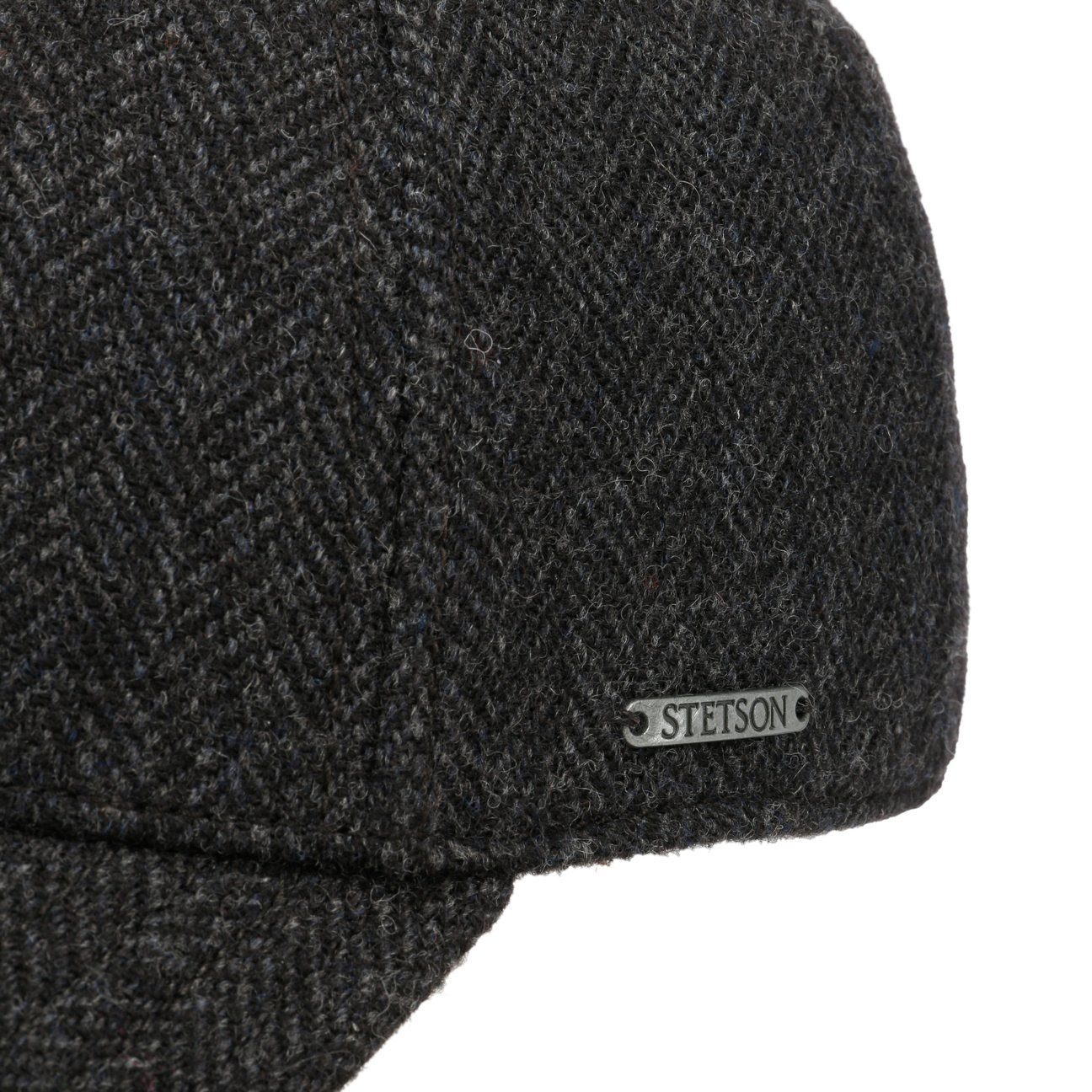 Stetson Plano Woolrich Basecap - hinten geschlossen - 311 - Schwarz/Grau