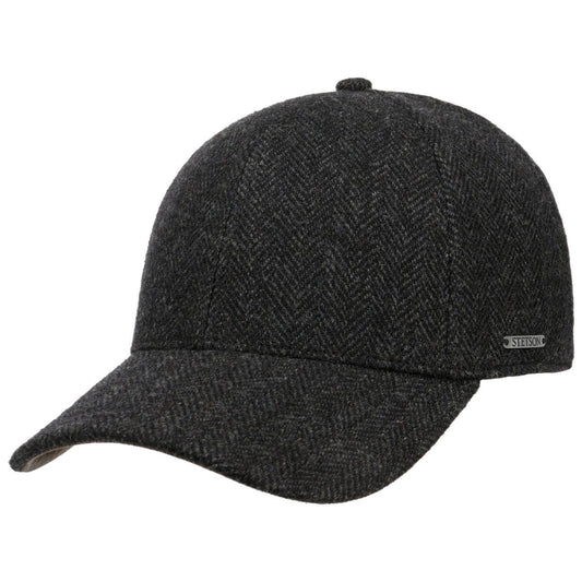 Stetson Plano Woolrich Basecap - hinten geschlossen - 311 - Schwarz/Grau