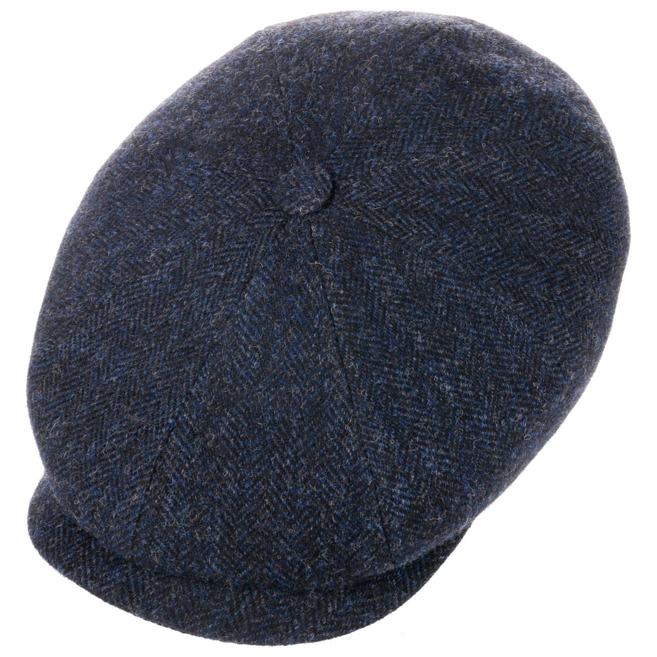 Stetson Hatteras Woolrich - Fischgrat - Schirmmütze aus 100% Wolle - 321 - Dunkelblau