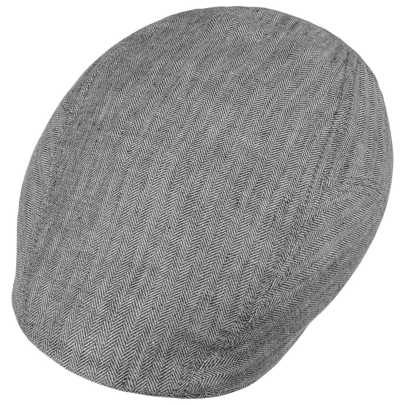 Stetson Ivy Cap Leinen - aus 100% Leinen - 330 - Schwarz/Weiß - Made in the EU