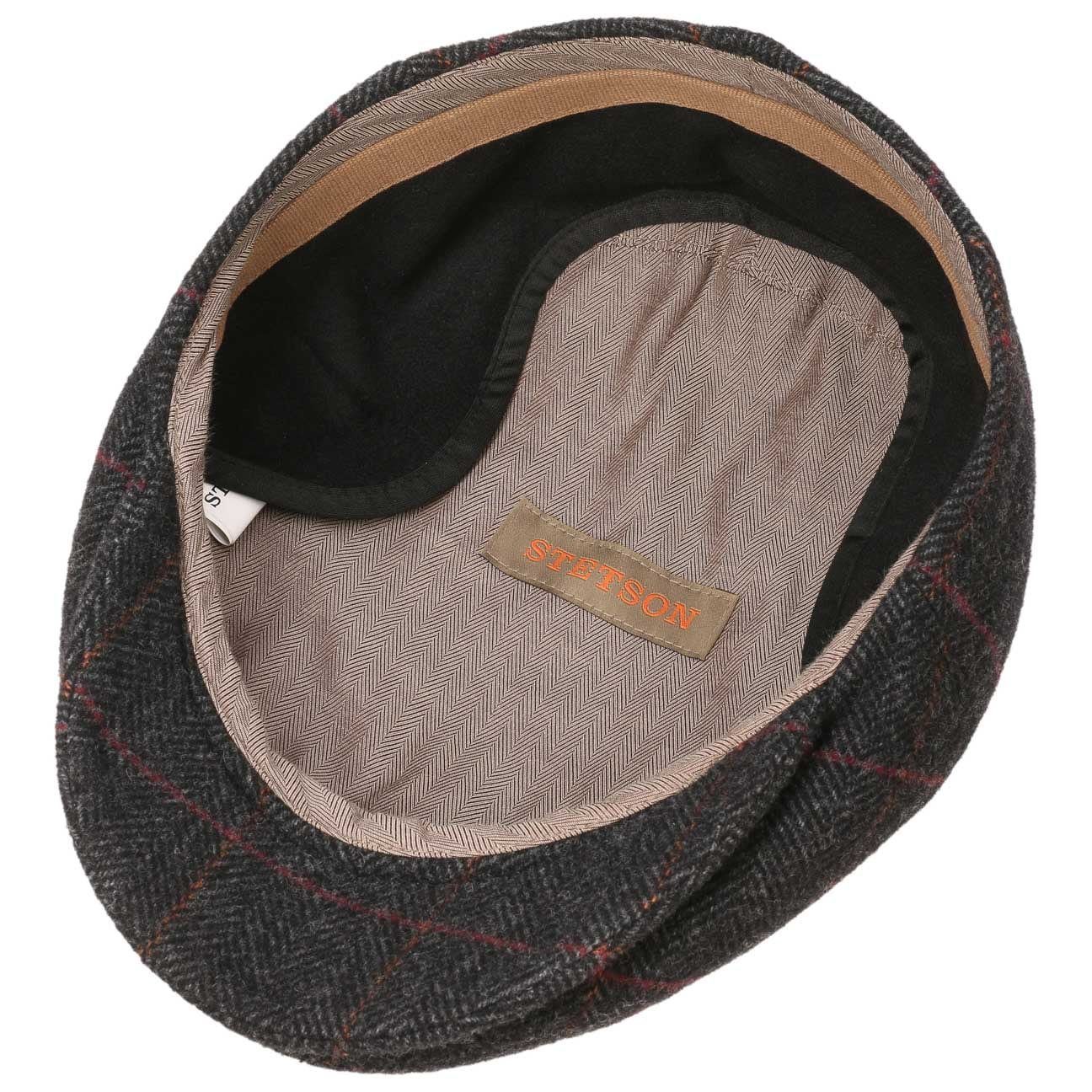 Stetson Kent Color Lined Driver Cap - mit Ohrenklappen - Cap aus Wolle - Anthrazit