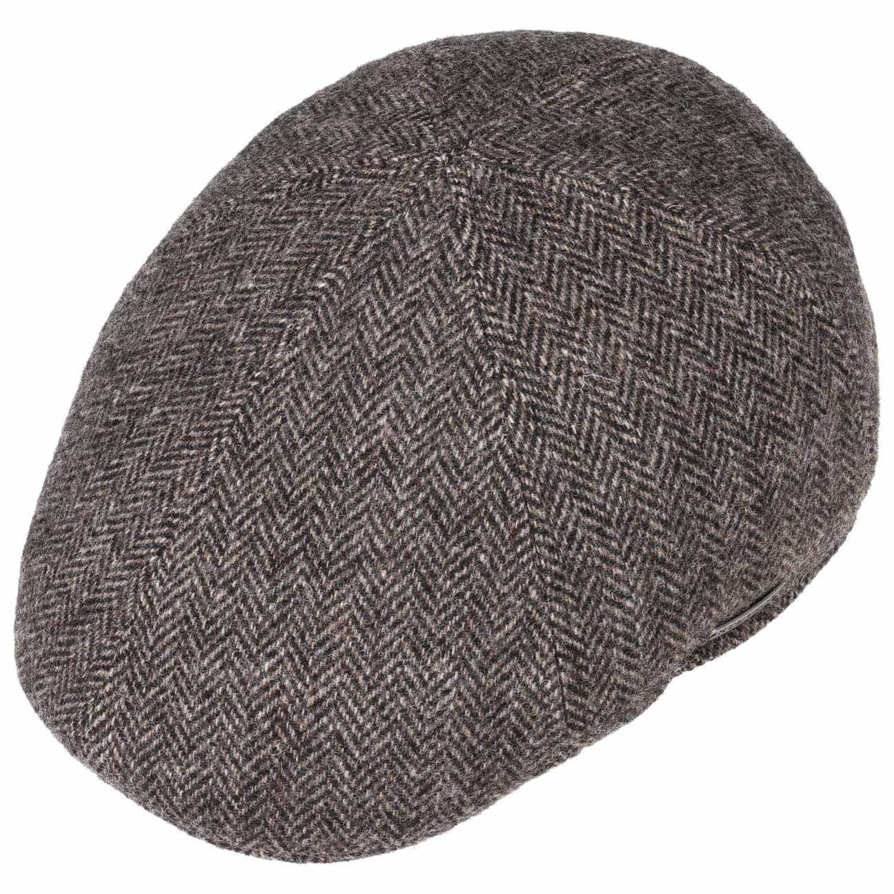 Stetson Texas Woolrich Duck Cap - Fischgrat - Cap aus 100% Wolle - 333 - Hellbraun