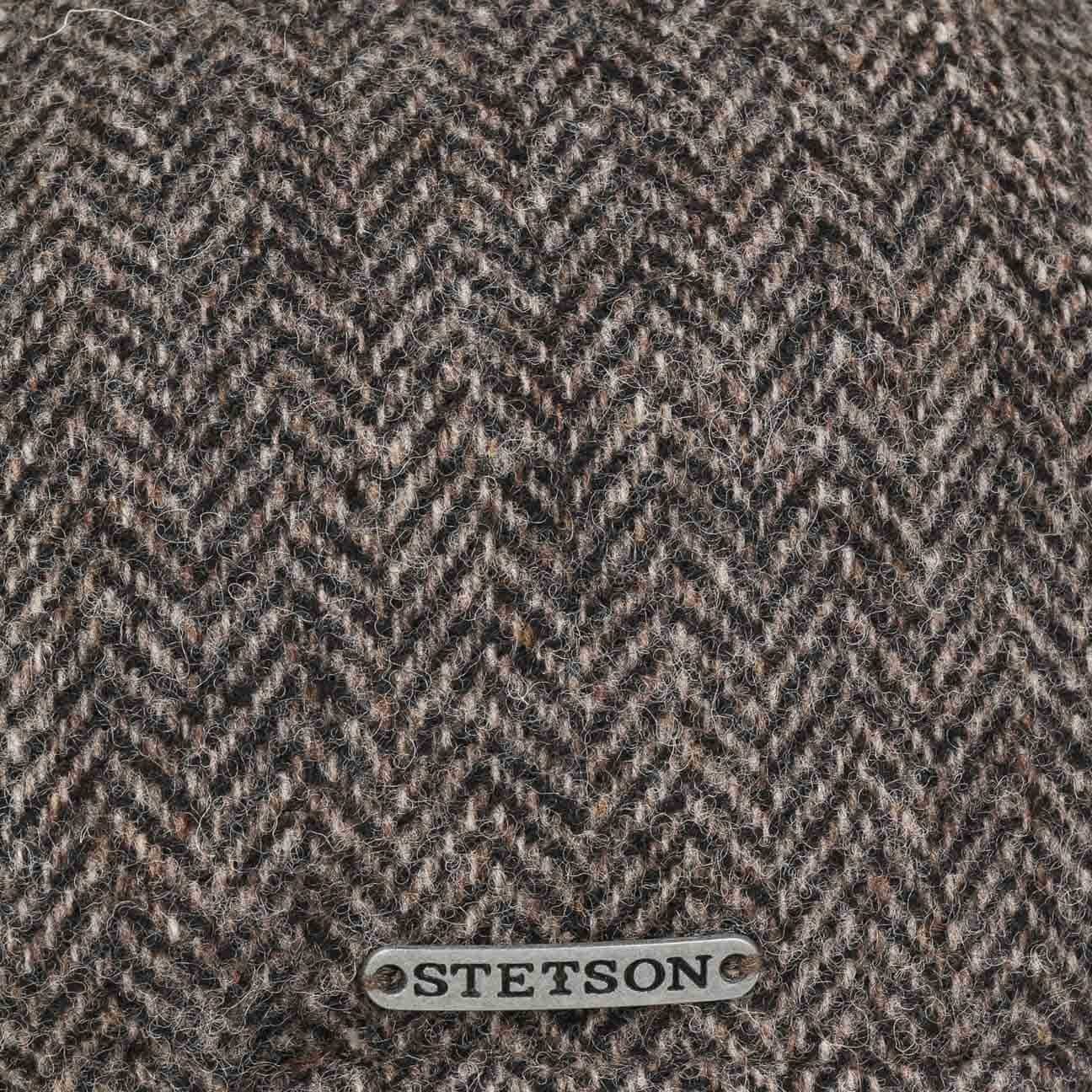 Stetson Texas Woolrich Duck Cap - Fischgrat - Cap aus 100% Wolle - 333 - Hellbraun