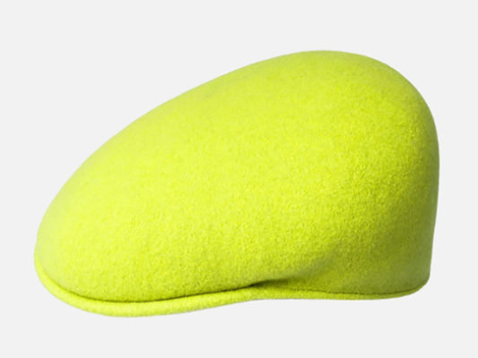Kangol 504 Wolle Flatcap Schiebermütze - Sulphur - Neon Gelb