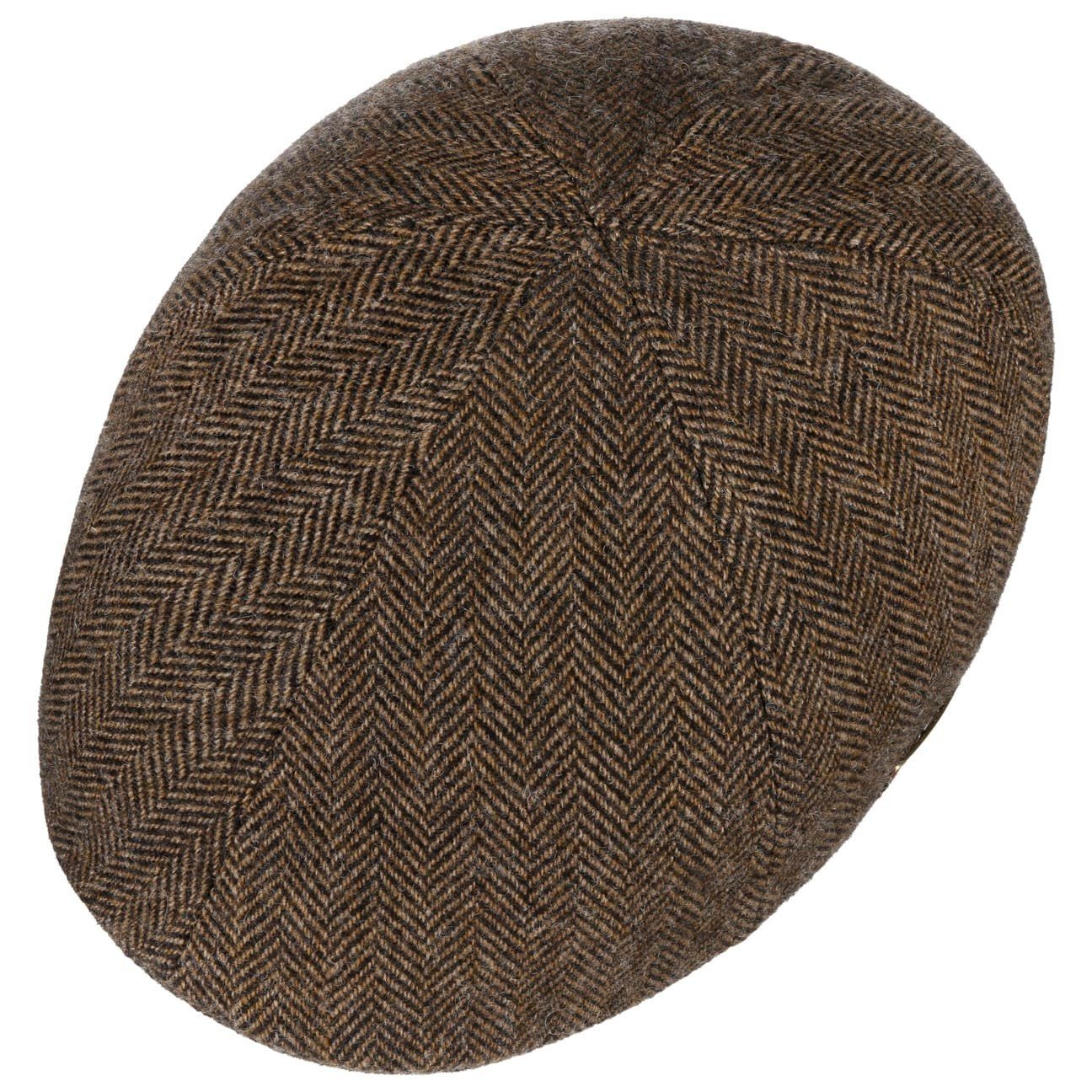 Stetson Texas Woolrich Duck Cap - Fischgrat - Cap aus 100% Wolle - 367 - Dunkelbraun