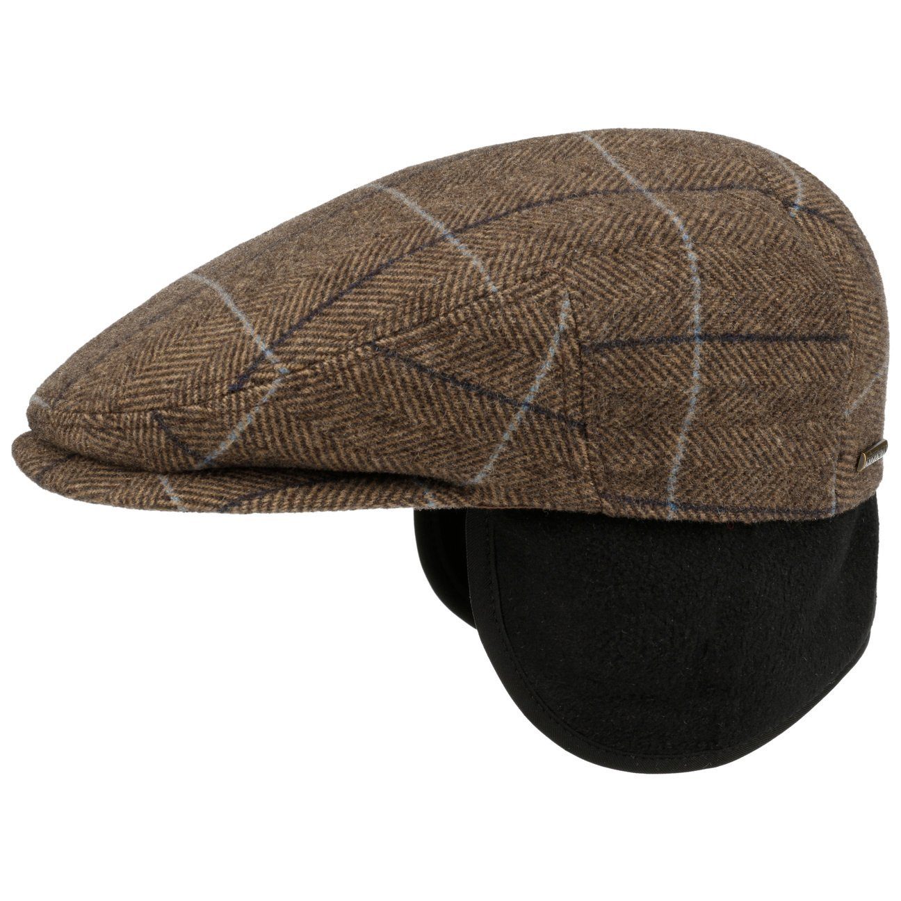 Stetson Kent Color Lined Driver Cap - mit Ohrenklappen - Cap aus Wolle - Beige-Braun