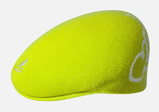 Kangol 504 Y2K Wolle Flatcap Schiebermütze - Sulphur - Neongelb