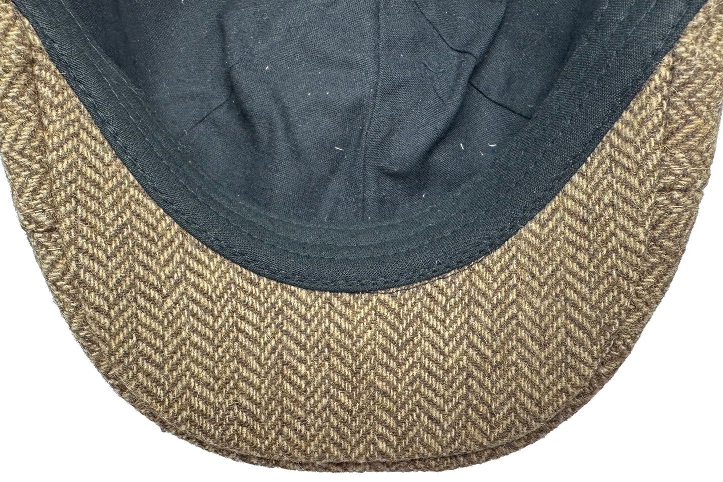 Fiebig 6-Panel Flatcap - Gatsby - Fischgrat-Muster - Camel
