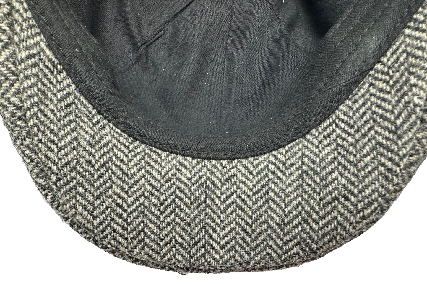 Fiebig 6-Panel Flatcap - Gatsby - Fischgrat-Muster - Hellgrau