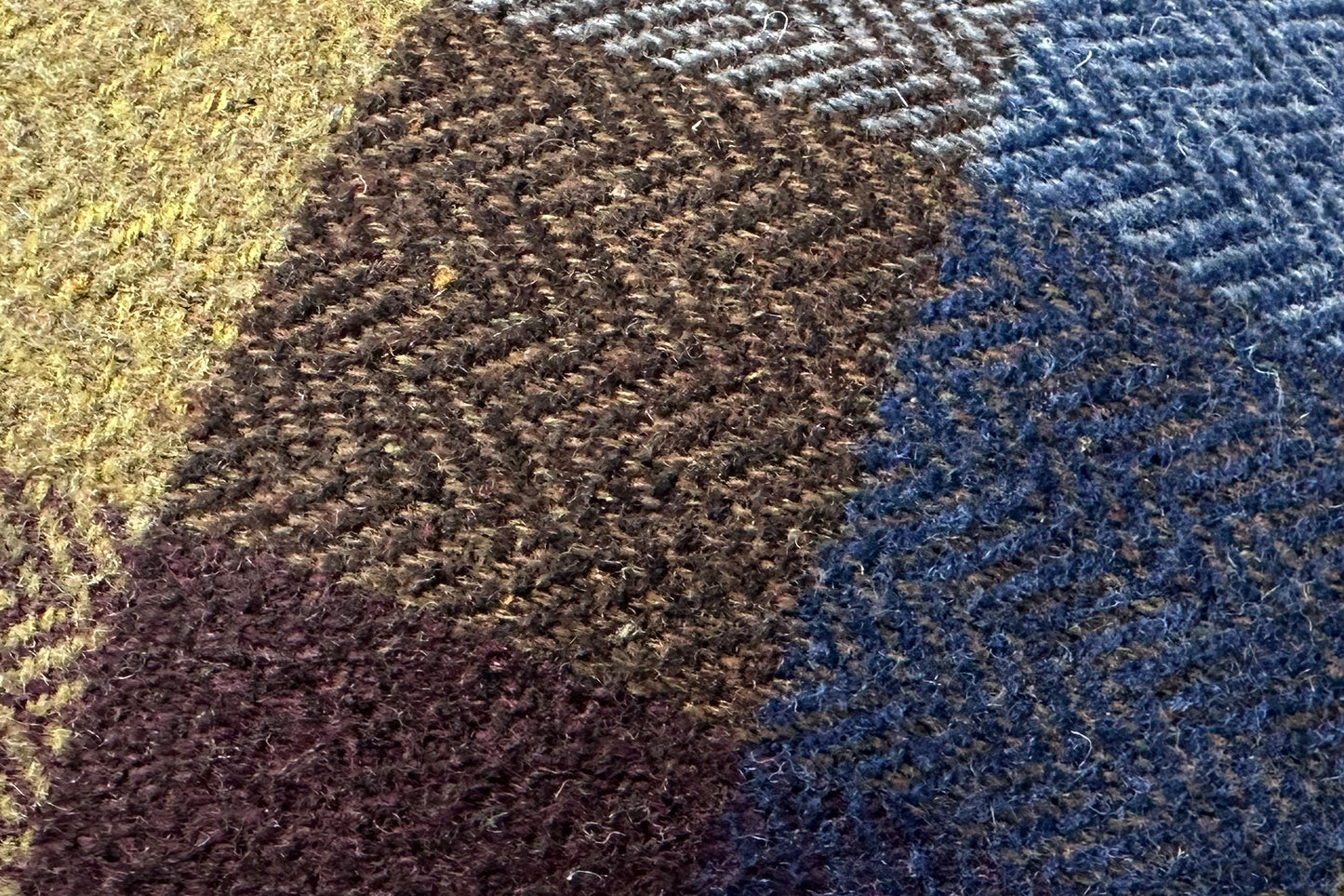 Fiebig Wool Herringbone Check Flatcap - Karo-Fischgrat-Muster - Braun