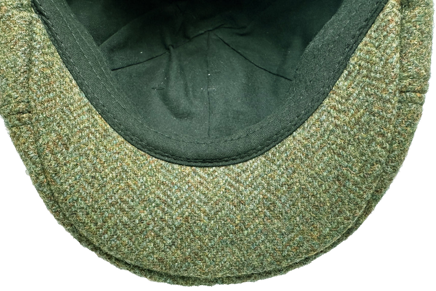 Fiebig 6-Panel Flatcap - Gatsby - Fischgrat-Muster - Oliv