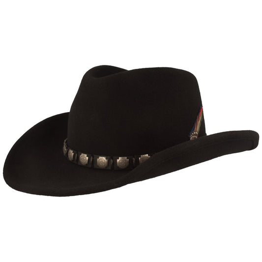 Stetson Hackberry Western Woolfelt Traveller - Wollfilzhut - Knautschbar / Wasserfest - Schwarz