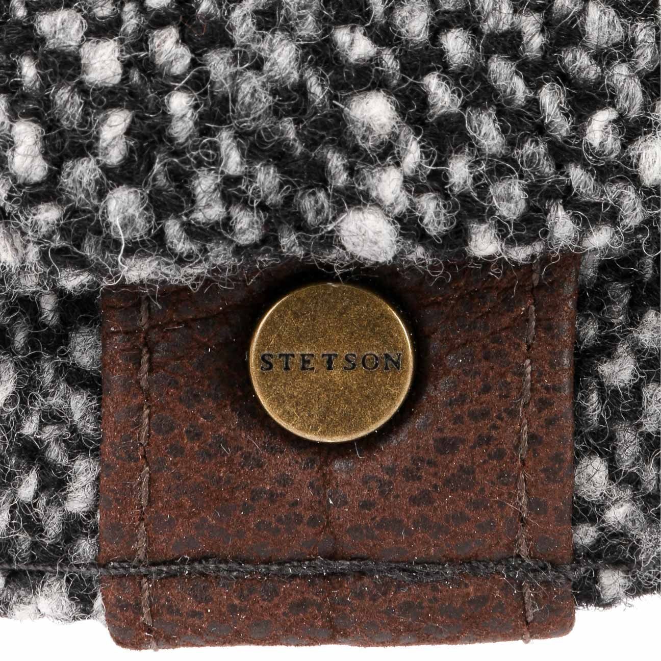 Stetson Hatteras Virgin Wool - Donegal - Schirmmütze aus 100% Schurwolle - 433 - Grau / Schwarz