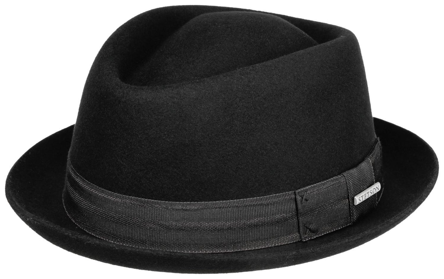 Stetson Diamond Woolfelt - Knautschbar - Wasserabweisend - Futter aus Baumwolle - Schwarz