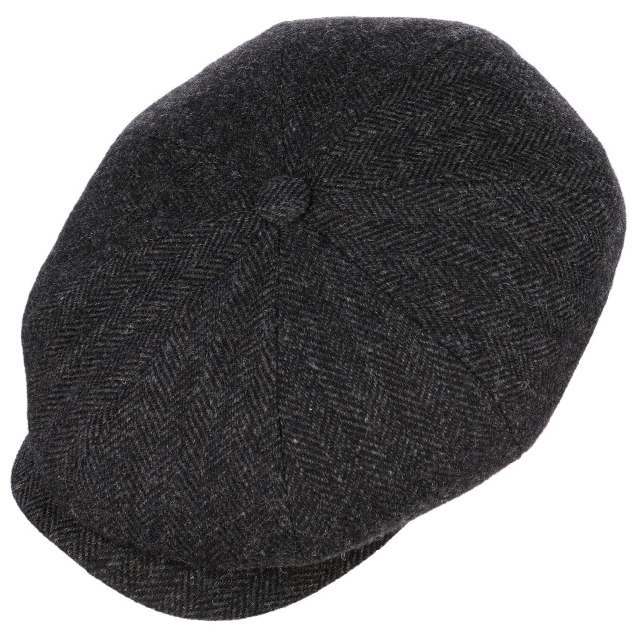 Stetson Hatteras Woolrich Earflaps - Fischgrat - Schirmmütze aus 100% Wolle - mit Ohrenklappen - 311 - Grau