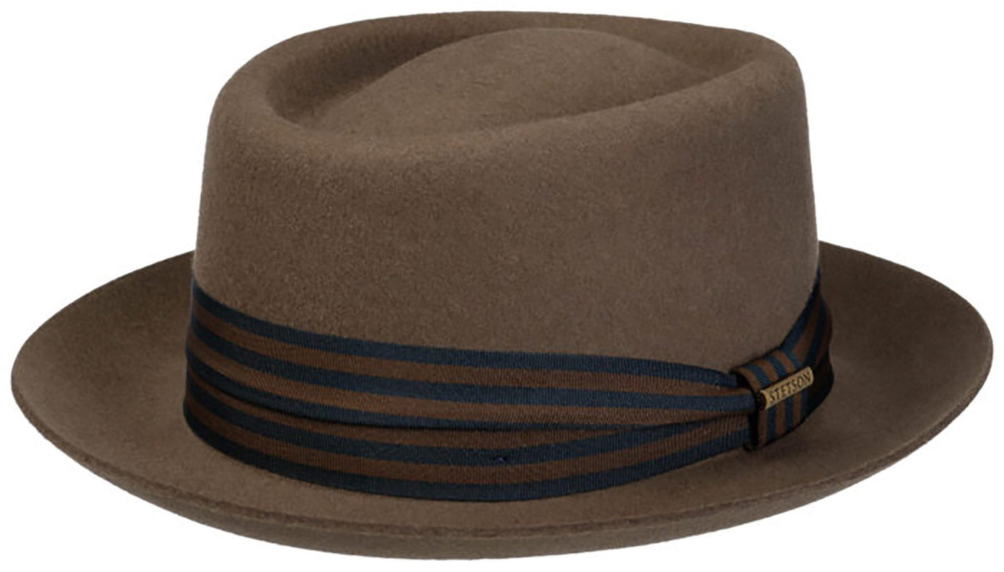 Stetson Woolfelt Pork Pie - Aus 100% Wolle - Futter aus Baumwolle - Oliv