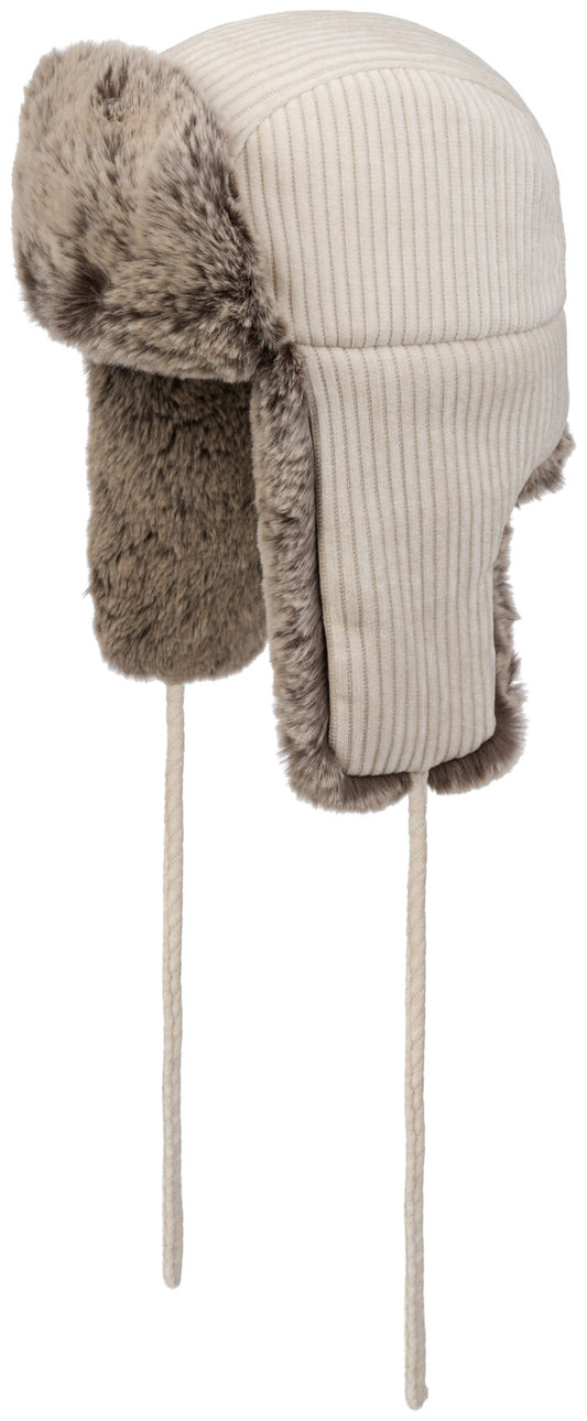 Stetson Bomber Flieger-Mütze Cap Jersey Corduroy - Weiss