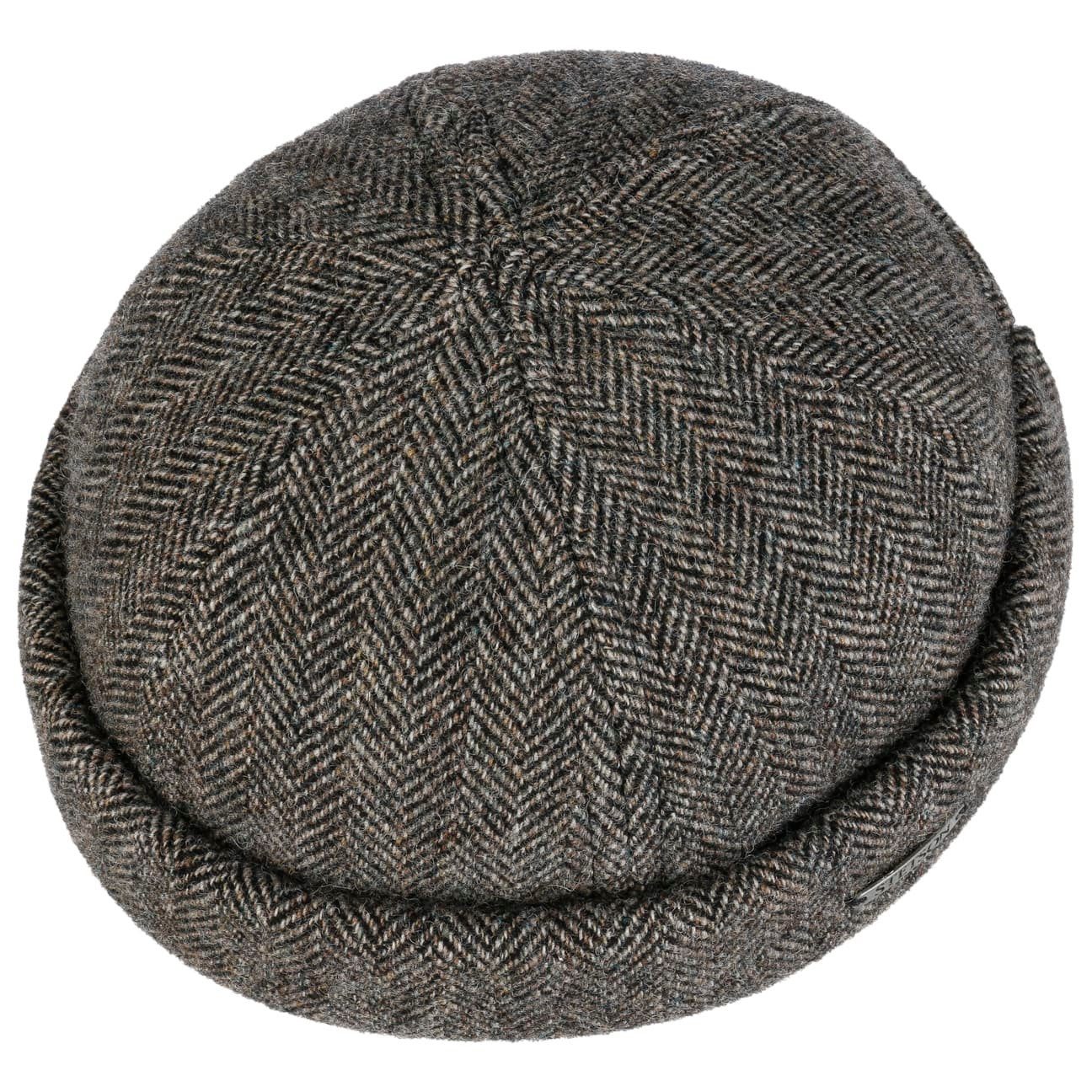 Stetson Docker Woolrich - Fischgrat - Dockercap aus 100% Wolle - 333 - Braun/Grau