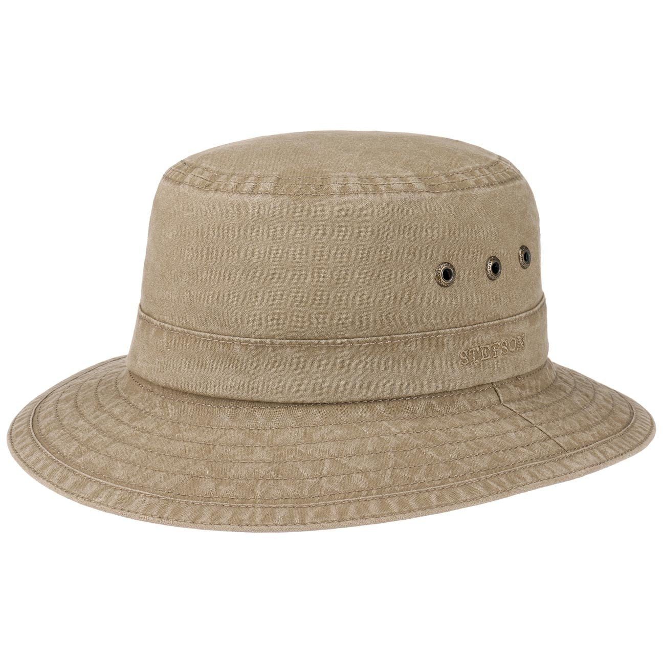 Stetson Reston Organic Bucket - Nachhaltig - Anglerhut aus 100% organischer Baumwolle - Khaki
