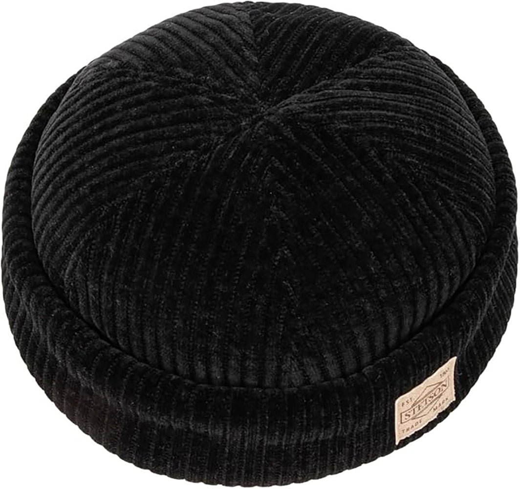 Stetson Corduroy Jersey - Dockermütze - Schwarz