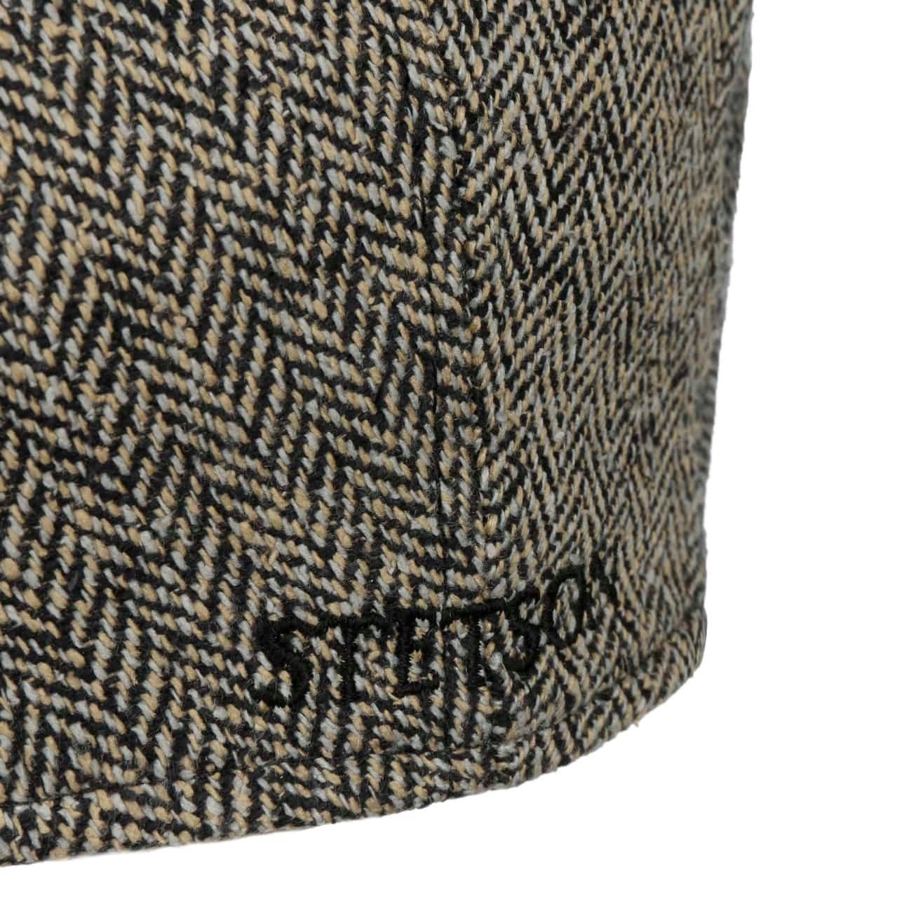 Stetson Ivy Cap Silk - aus 100% Seide - 316 - Schwarz/Beige- Made in the EU
