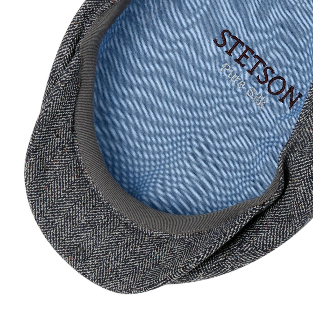 Stetson Ivy Cap Silk - aus 100% Seide - 321 - Blau/Weiß - Made in the EU