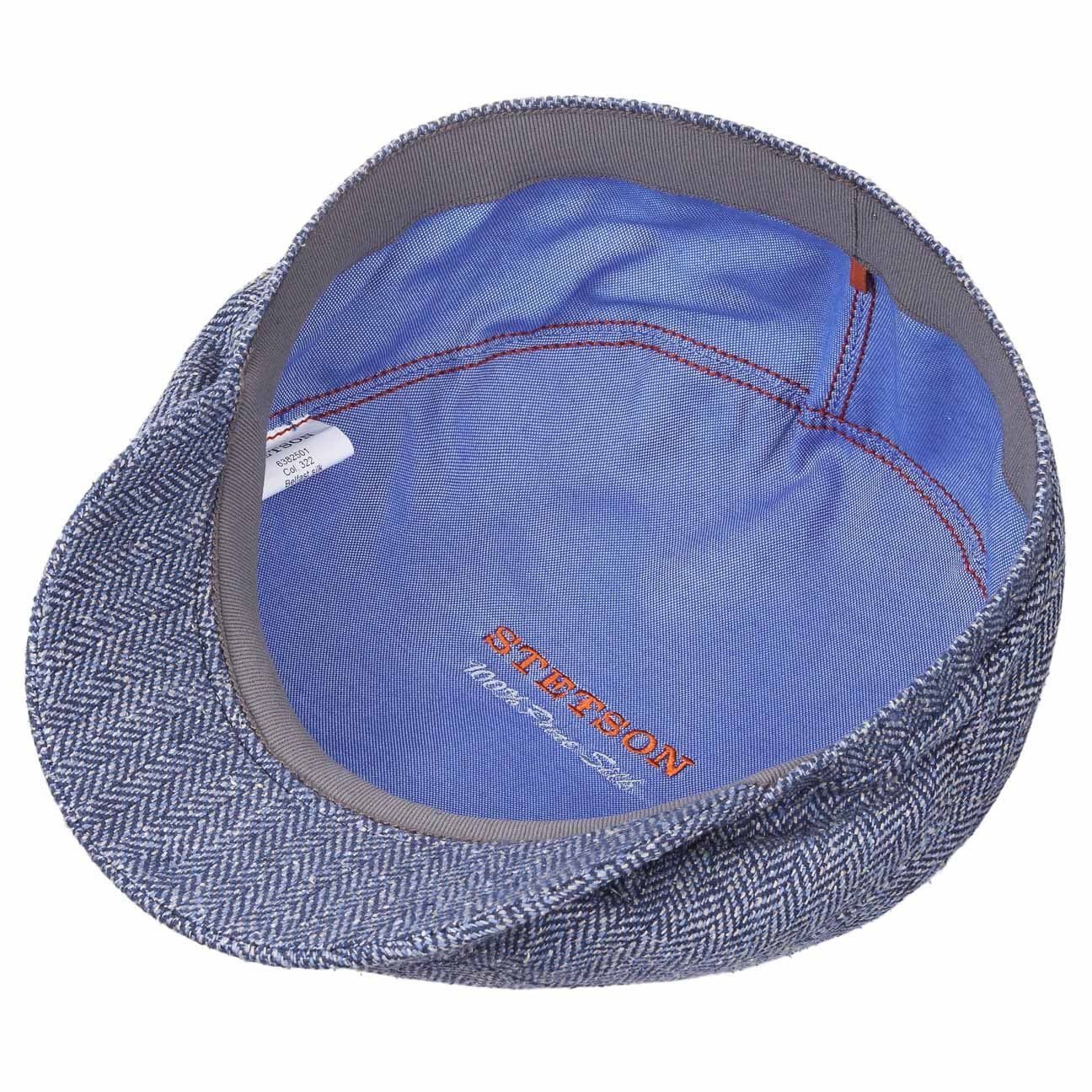 Stetson Belfast Silk - aus 100% Seide - 321 - Weiß/Blau- Made in the EU