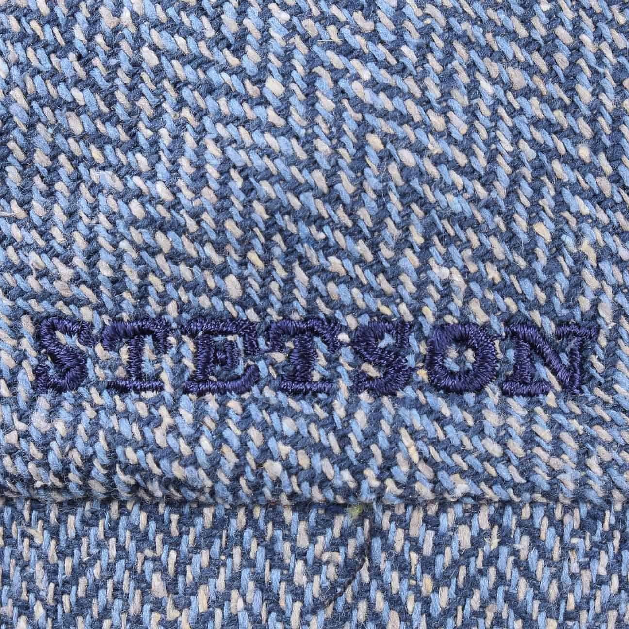 Stetson Belfast Silk - aus 100% Seide - 321 - Weiß/Blau- Made in the EU