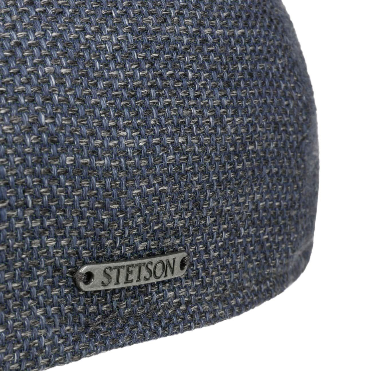 Stetson Texas Taleco Leinen-Mix Duck Cap - 25 - Blau-Grau