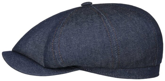 Stetson Hatteras Pure Denim Sustainable - Flatcap aus Baumwolle - 8-Panel - Blau