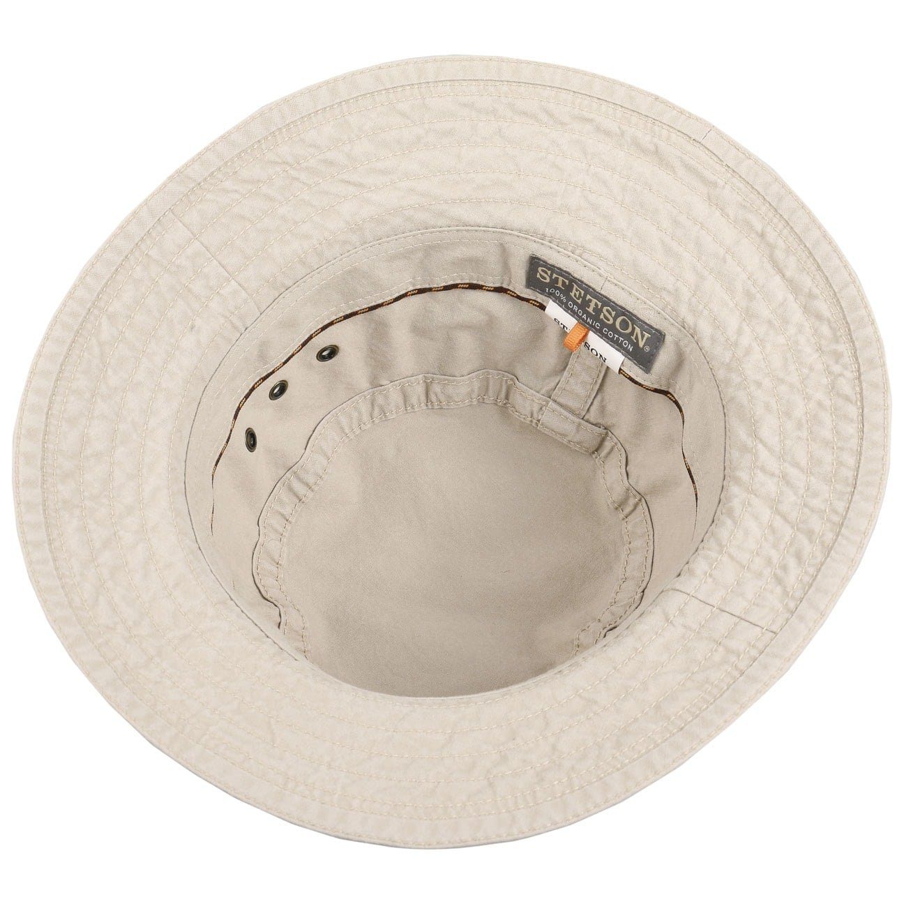 Stetson Reston Organic Bucket - Nachhaltig - Anglerhut aus 100% organischer Baumwolle - Hellbeige