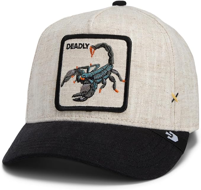 Goorin Bros. Trucker Cap - Deadly Scorpion Lethal Linen Beige