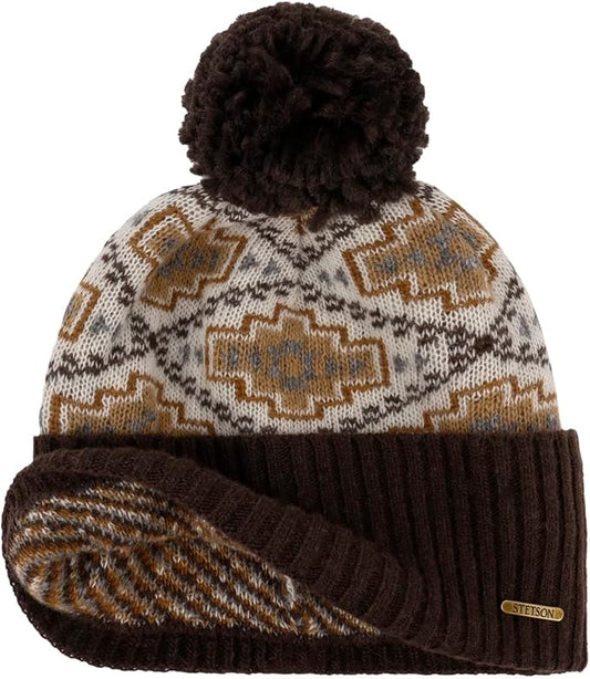 Stetson Bommelmütze Beanie Navacho - Braun