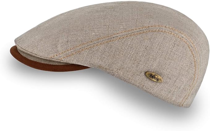 Fiebig Flatcap Brighton Leinen - Beige