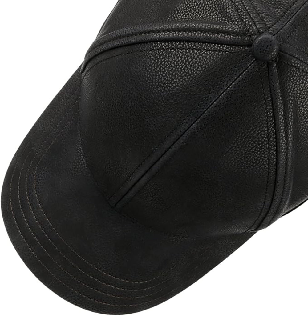 Stetson Chevrette Cowhide Basecap - mit Ohrenklappen - Schwarz