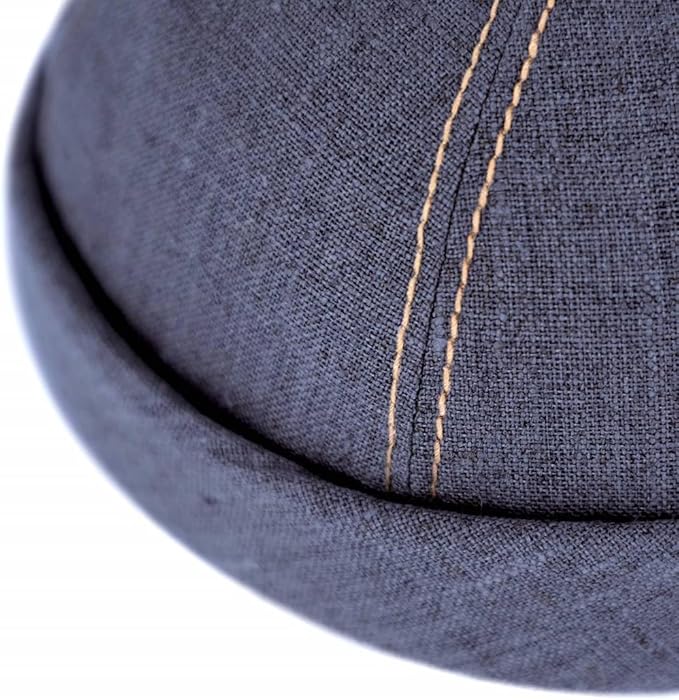 Fiebig Docker Leinen Beanie - mit Umschlag - Jeansblau