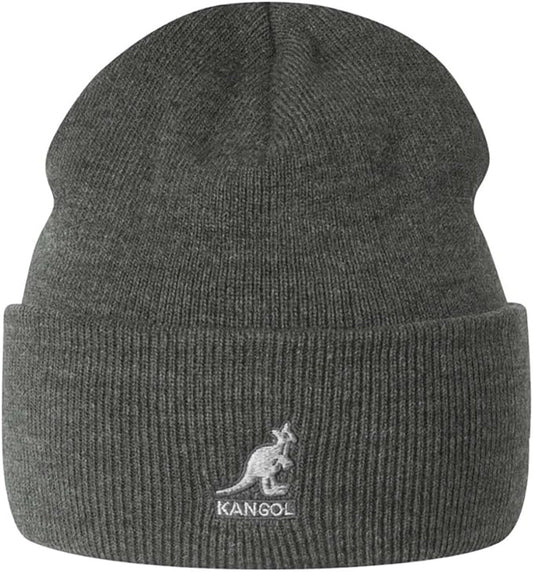 Kangol Acrylic Pull-On Beanie mit Umschlag - Dark Flanell - Dunkelgrau